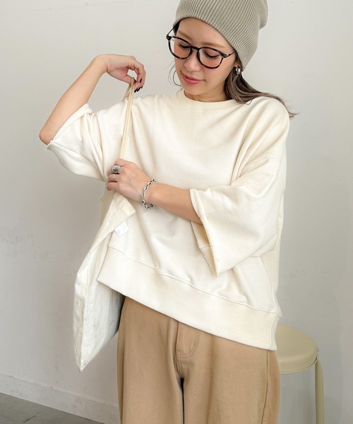 ☆RHC スウェット七分袖☆ PICHI トレーナー スウェット 七分袖デイリースウェット レディース
