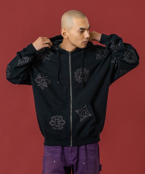 アニバーサリーパーカー XLARGE（エクストラ ラージ） パーカー ALLOVER EMBROIDERY ZIP UP