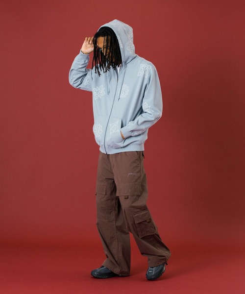 XLARGE（エクストラ ラージ） パーカー ALLOVER EMBROIDERY ZIP UP