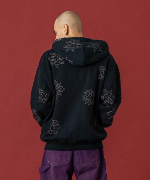 XLARGE（エクストラ ラージ） パーカー ALLOVER EMBROIDERY ZIP UP