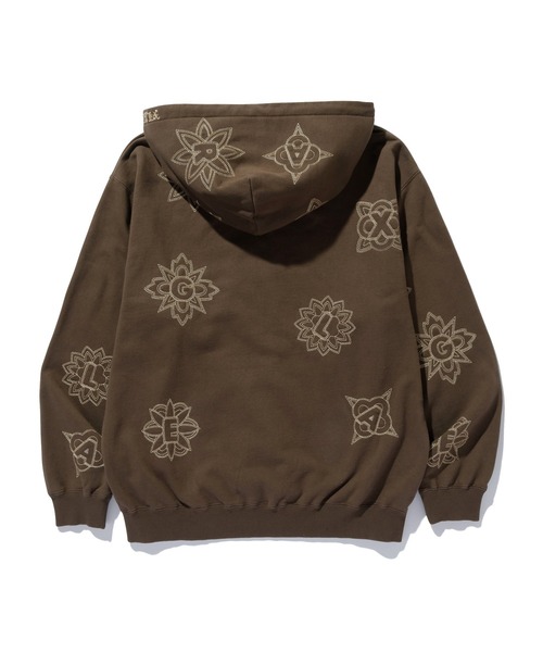 XLARGE（エクストラ ラージ） パーカー ALLOVER EMBROIDERY ZIP UP