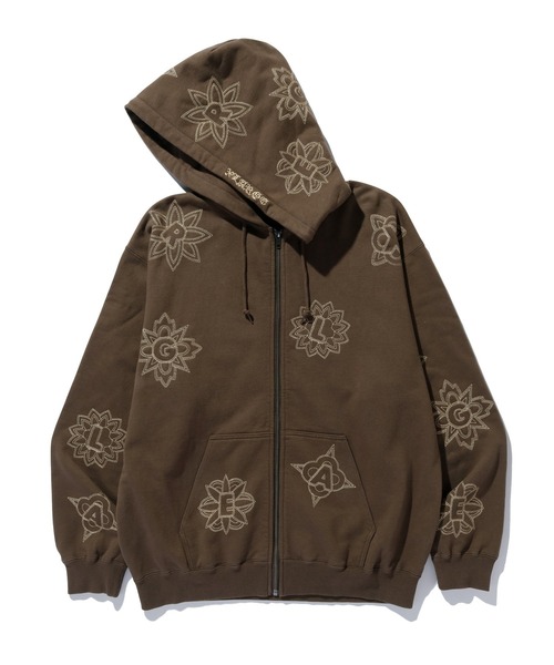 XLARGE（エクストラ ラージ） パーカー ALLOVER EMBROIDERY ZIP UP