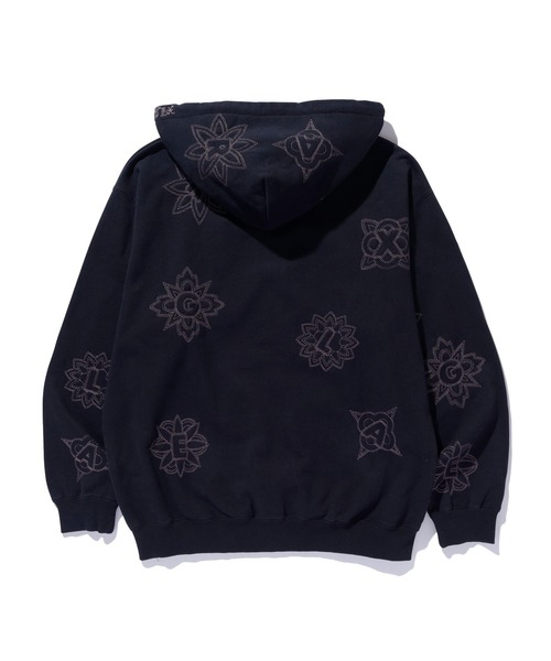 XLARGE（エクストラ ラージ） パーカー ALLOVER EMBROIDERY ZIP UP