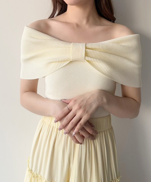 「mipiarl」 ノースリーブニット MEDIUM チャコール レディース_画像7