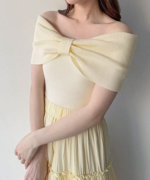 「mipiarl」 ノースリーブニット MEDIUM チャコール レディース_画像8