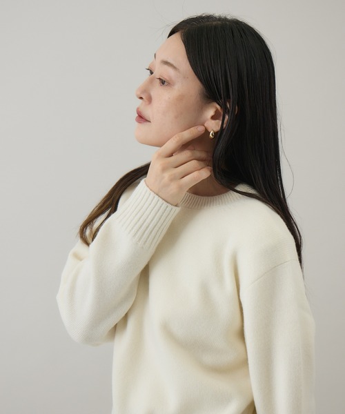 ニット セーター 「kuros'オリジナル」ウールカシミヤ クルーネック