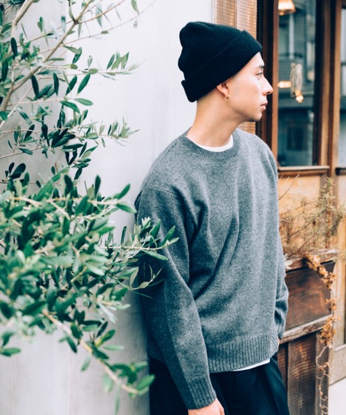 ニット セーター 「kuros'オリジナル」ウールカシミヤ クルーネック