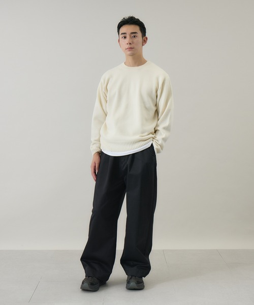 ニット セーター 「kuros'オリジナル」ウールカシミヤ クルーネック