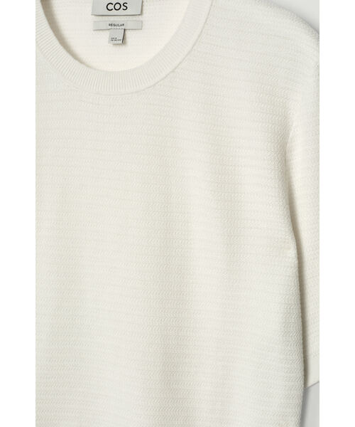 「COS」 半袖Tシャツ S オフホワイト メンズ_画像8