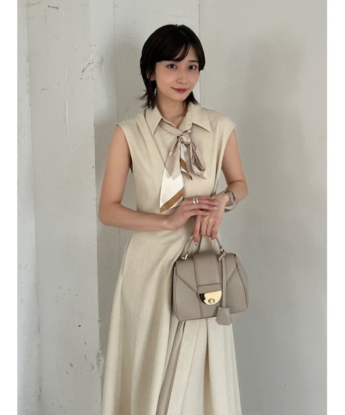 FRAY I.D ベージュノースリーブワンピース FRAY I.D（フレイ・アイディー） ノースリーブワンピース 0 ベージュ