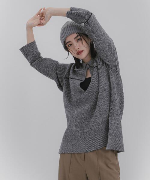 SENSE OF PLACE by URBAN RESEARCH ニット セーター ルーズフカVネック