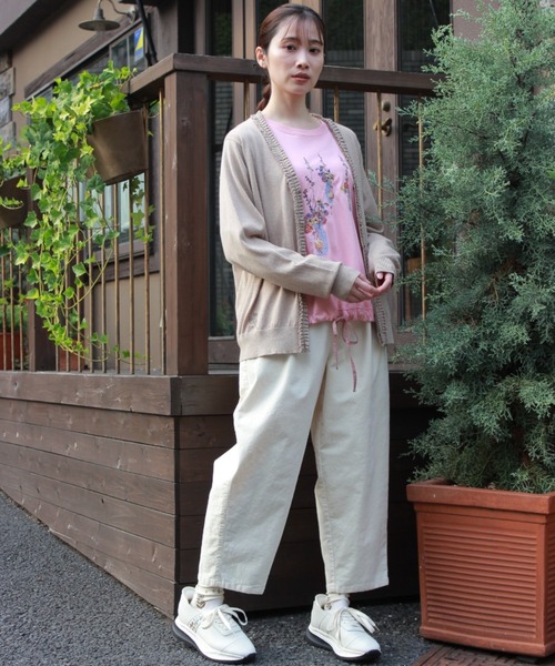 SUPER HAKKA（スーパーハッカ） カーディガン フラワーワンポイント