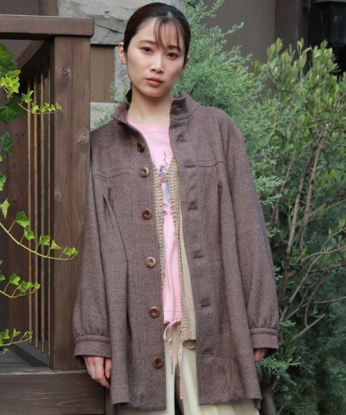 SUPER HAKKA（スーパーハッカ） カーディガン フラワーワンポイント