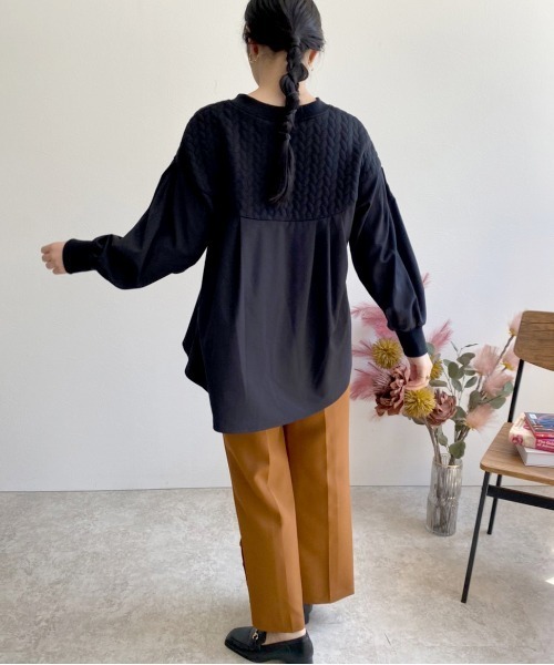 「LHELBIE」 長袖ブラウス M オリーブ レディース_画像9