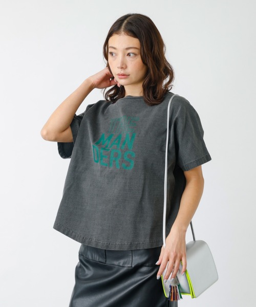「MICA&DEAL」 半袖Tシャツ フリー チャコールグレー レディース_画像4