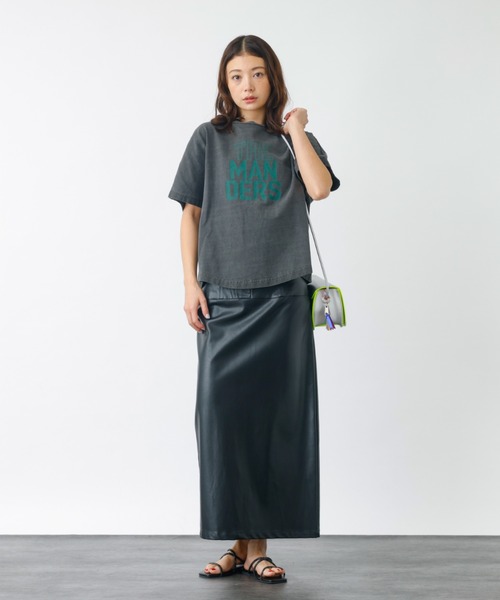 「MICA&DEAL」 半袖Tシャツ フリー チャコールグレー レディース_画像5