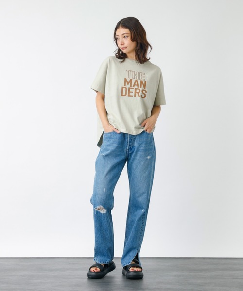 「MICA&DEAL」 半袖Tシャツ フリー チャコールグレー レディース_画像8