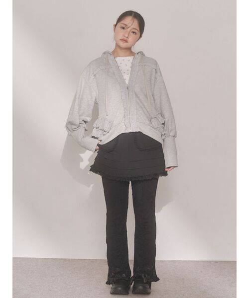 merry jenny（メリージェニー） パーカー frill lace puff hoodie
