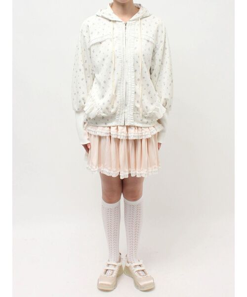 merry jenny（メリージェニー） パーカー frill lace puff hoodie