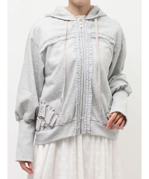 merry jenny（メリージェニー） パーカー frill lace puff hoodie