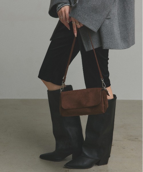 ad thie（アドティエ） ショルダーバッグ バッグ 2WAYスエード ミニ