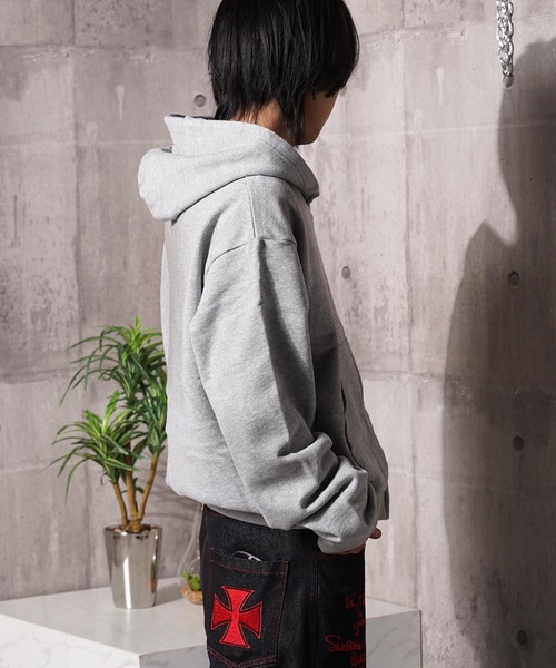 MEMORY パーカー 「MEMORY」スプレー加工 ダブルZIPパーカー / Spray