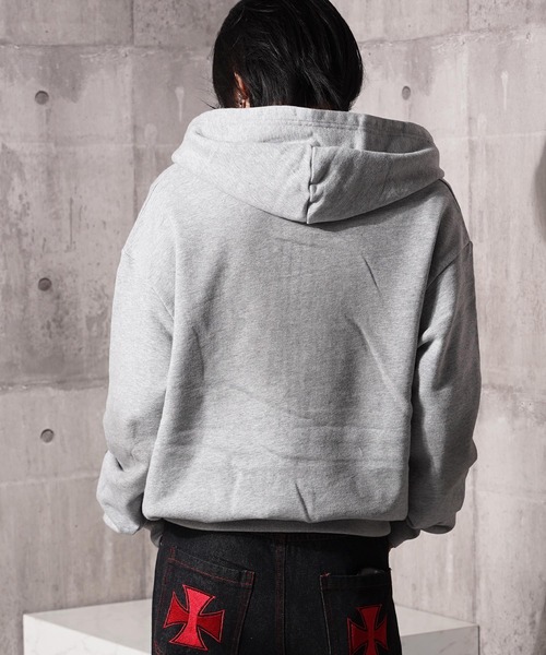 MEMORY パーカー 「MEMORY」スプレー加工 ダブルZIPパーカー / Spray