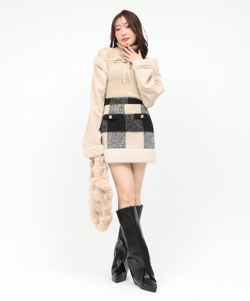 ROYAL PARTY（ロイヤルパーティー） スカート ヘムファータイトミニ