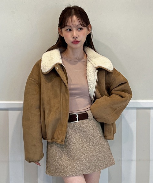 by muni:r ムートンコート ボアコート 「2WAY・着用動画あり