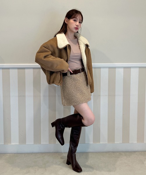 by muni:r ムートンコート ボアコート 「2WAY・着用動画あり