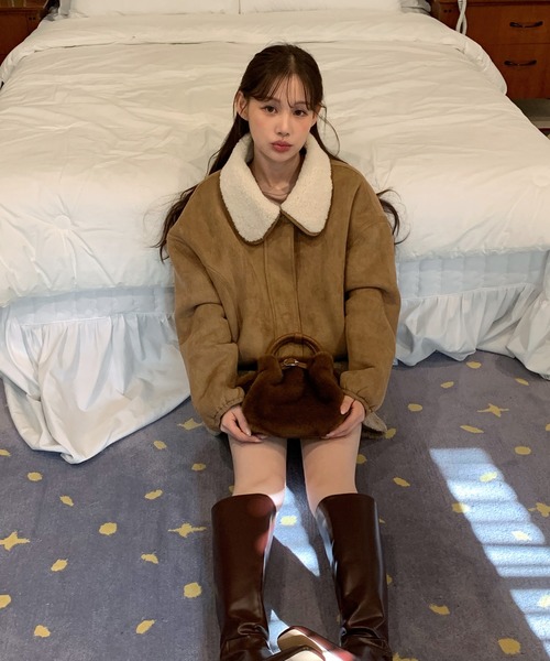 by muni:r ムートンコート ボアコート 「2WAY・着用動画あり