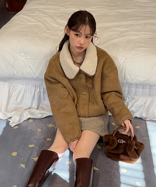 by muni:r ムートンコート ボアコート 「2WAY・着用動画あり