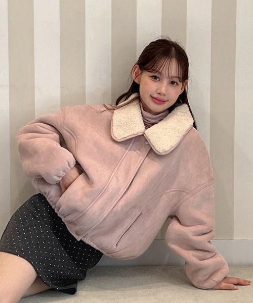 もこもこ リバーシブル ムートンコート レディース アウター XL リアルファー ムートンコート ボアコート リバーシブル エコファー 手洗い可 軽い