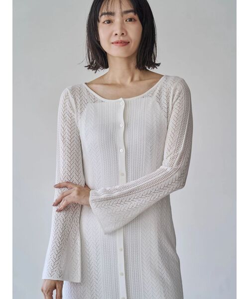 tuzy　RED VALENTINO　マキシ丈透かし編みニットワンピース TONAL（トーナル） ワンピース 透かし編みニットワンピース : ZOZOTOWN