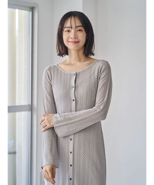 DE0013【ミッソーニ】ニットワンピース【44】アンサンブル 透かし編みベスト TONAL（トーナル） ワンピース 透かし編みニットワンピース : ZOZOTOWN