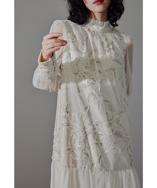 「niana」 長袖ワンピース L アイボリー レディース_画像5