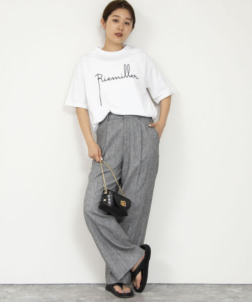 「Rie Miller」 半袖Tシャツ 38 ベージュ系その他5 レディース_画像2