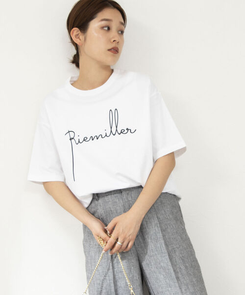 「Rie Miller」 半袖Tシャツ 38 ベージュ系その他5 レディース_画像7