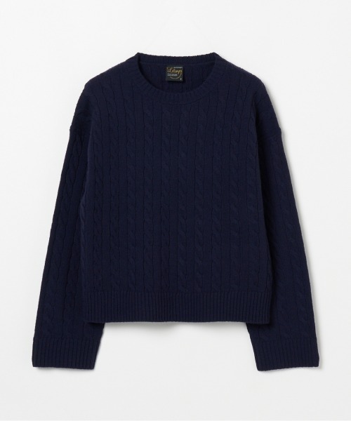 letroyes  ルトロワ ホワイトニット Letroyes（ルトロワ） ニット セーター CABLE CREW NECK KNIT