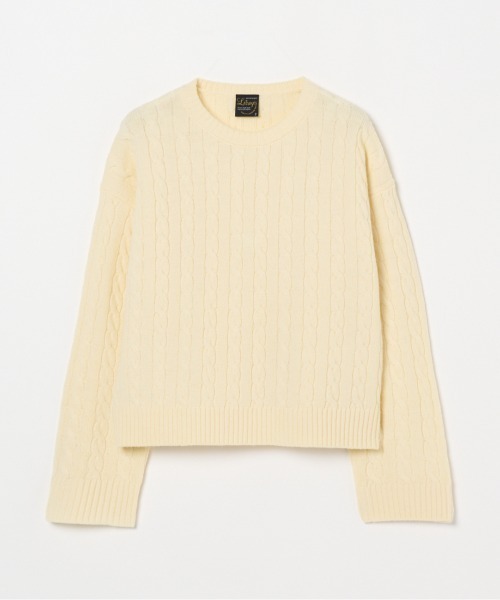 letroyes  ルトロワ ホワイトニット Letroyes（ルトロワ） ニット セーター CABLE CREW NECK KNIT
