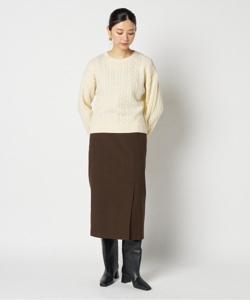 Letroyes（ルトロワ） ニット セーター CABLE CREW NECK KNIT