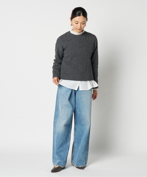 Letroyes（ルトロワ） ニット セーター CABLE CREW NECK KNIT