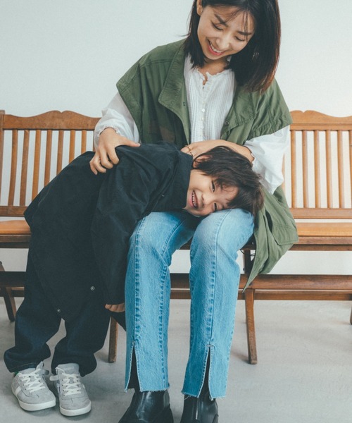 「LOWRYS FARM」 「KIDS」コート 110cm グリーン キッズ_画像3