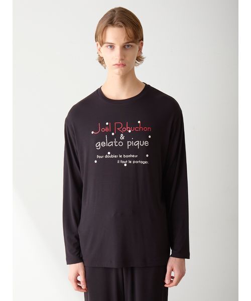 JOEL ROBUCHON ドット セットアップ 新品未使用 ジェラートピケ セール】【JOEL ROBUCHON】ドットワンポイントロンT（ルームウェア