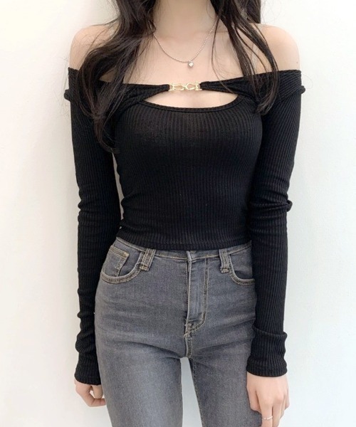 「Riff」 カーディガン FREE ブラック レディース_画像5