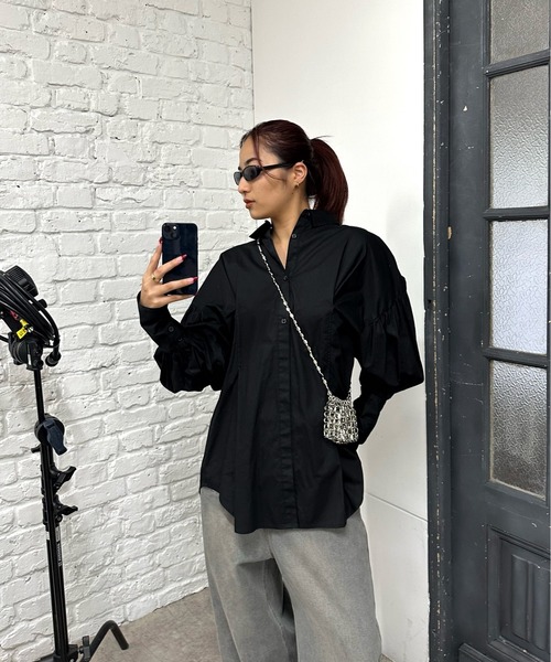 「Six M」 長袖シャツ FREE オフホワイト レディース_画像3