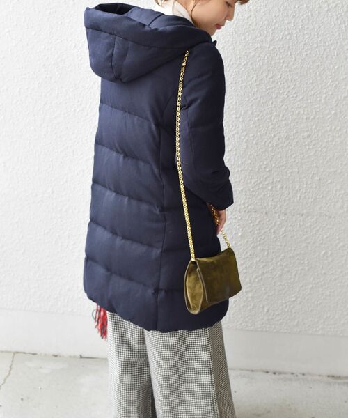 「Khaju」 ダウンコート 36 ライトグレー レディース_画像4