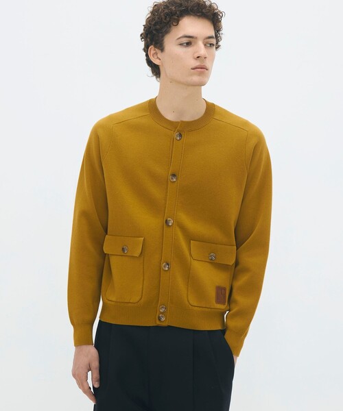 caban コットンカシミア　カーディガン メンズ　Lサイズ CABaN（キャバン） カーディガン コットンカシミヤ バイカラーVネック