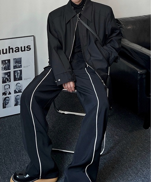 「link lot」 ブルゾン M ブラック メンズ_画像2