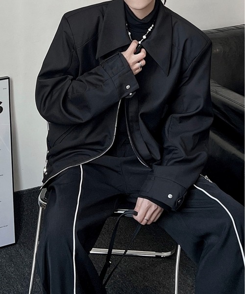 「link lot」 ブルゾン M ブラック メンズ_画像3